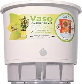 Vaso Auto Irrigável N 04 - Grande - Raiz Branca