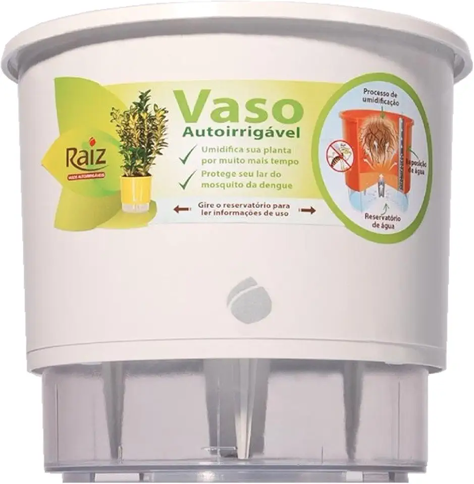Vaso Auto Irrigável N 04 - Grande - Raiz Branca