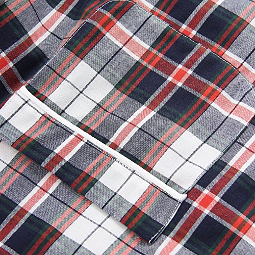 Latuza Men's Cotton Woven Short Sleepwear Pajama Set M Navy & Red #TOP3
