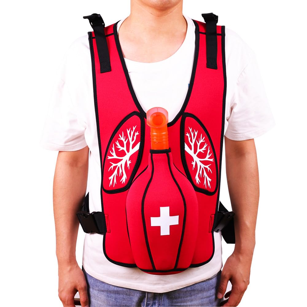 Chaleco De Entrenamiento Para Simulación De Obstrucción De Las Vías Respiratorias, Chaleco De Entrenamiento Anti-Asfixia, Correas De Hombro Ajustables Y Cinturón De Cintura,Adults