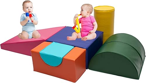 Juego de espuma para gatear y escalar, juego de actividades para interiores, ligero, interactivo, suave, seguro, juego de espuma para escalar,