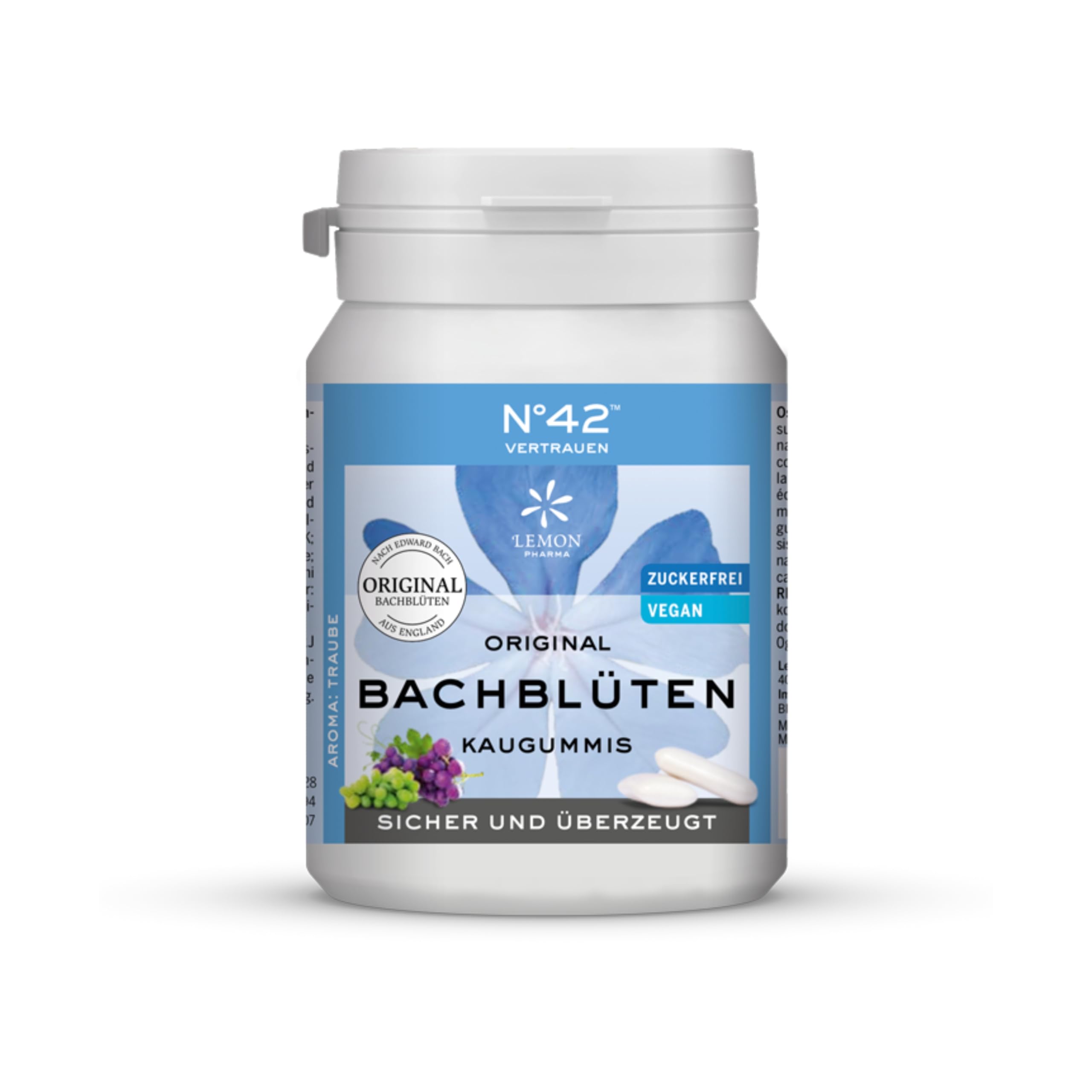 Original Bachblüten Kaugummi Nr. 42 Vertrauen von Lemon Pharma, Vegan und Zuckerfrei