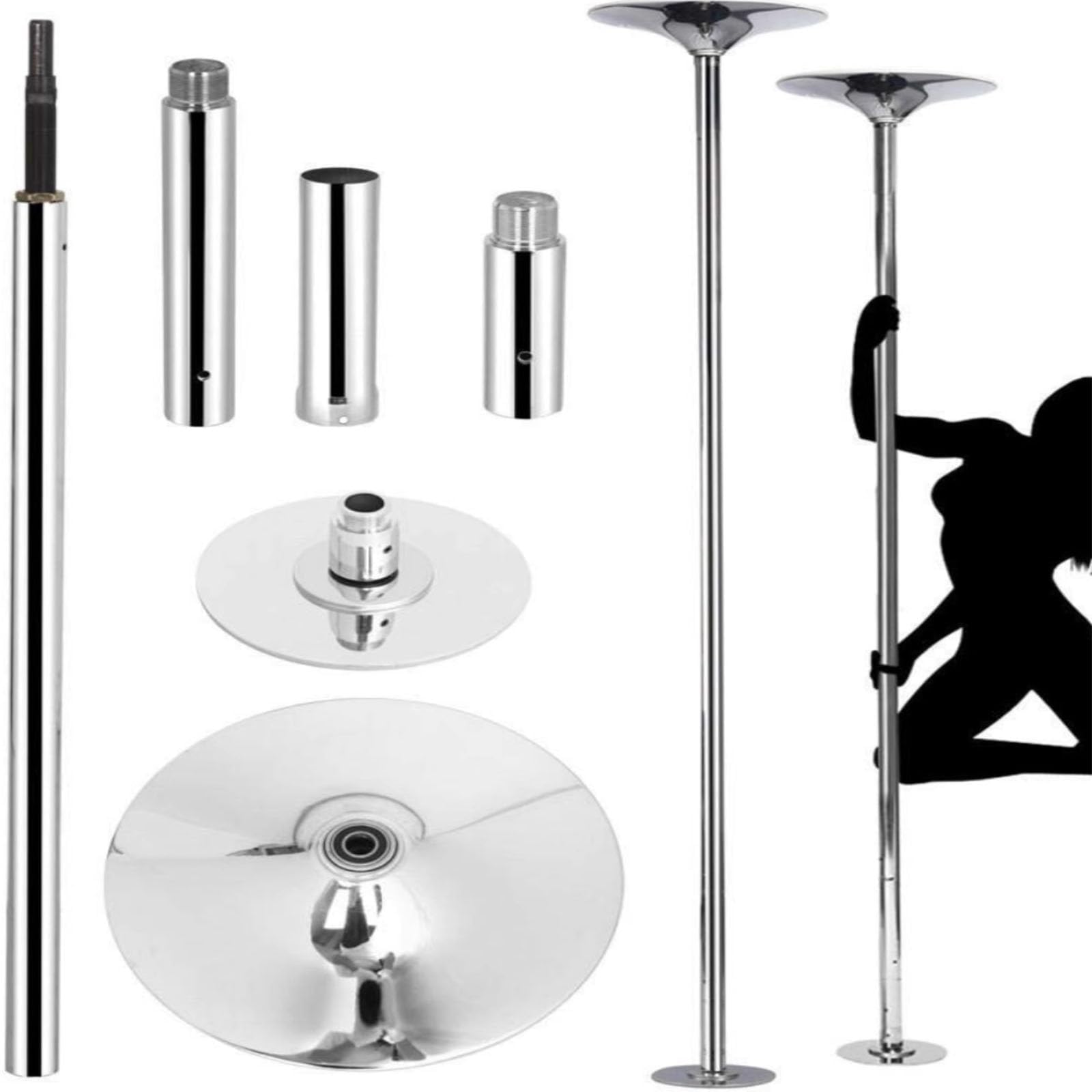 Barre de pole dance à fixation murale pour s'entraîner à la maison