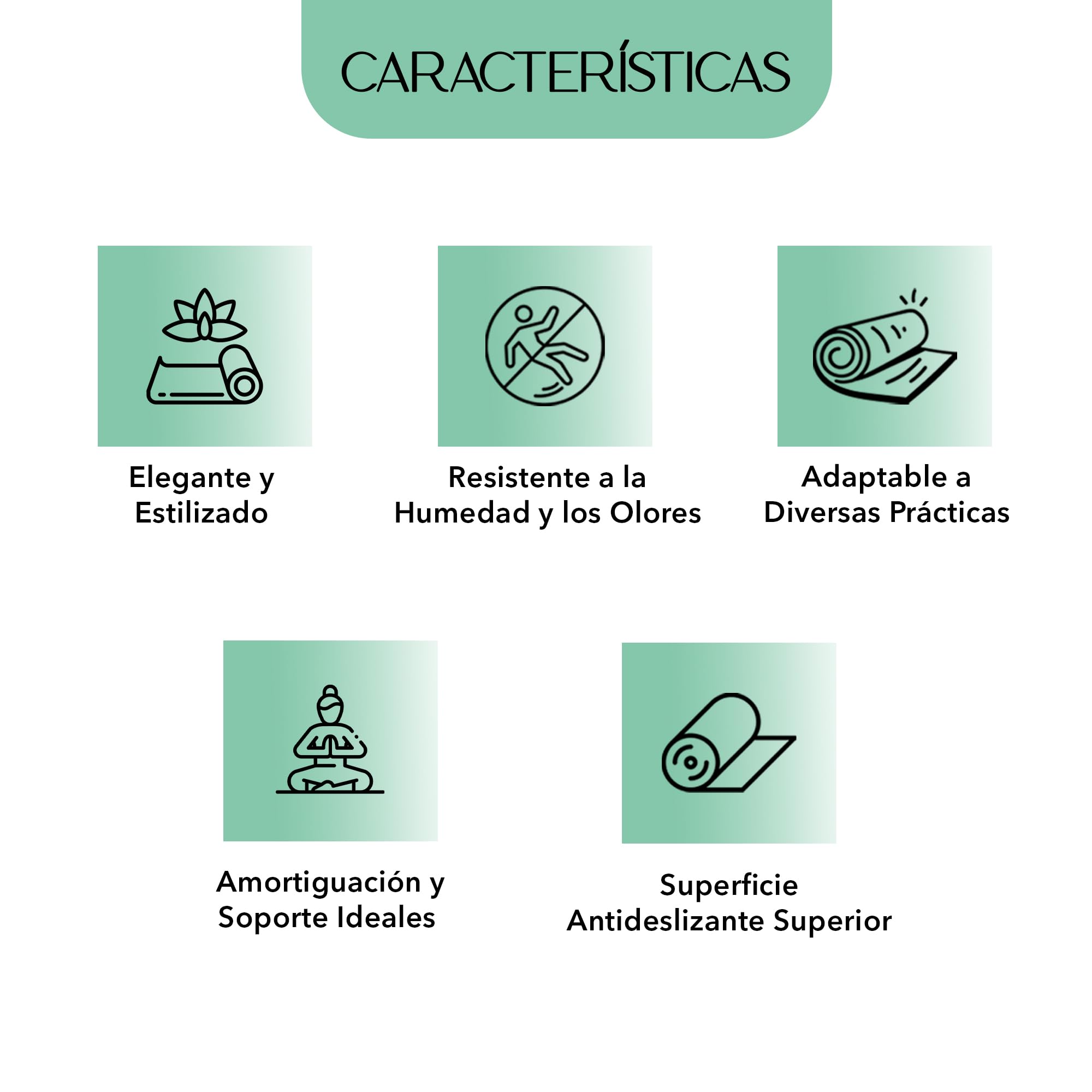 Esterilla Yoga Antideslizante Namastecita – Caucho Natural 4mm – Diseño ‘Dara’ – Mat para Yoga y Pilates, Con Bolsa de Transporte Incluida
