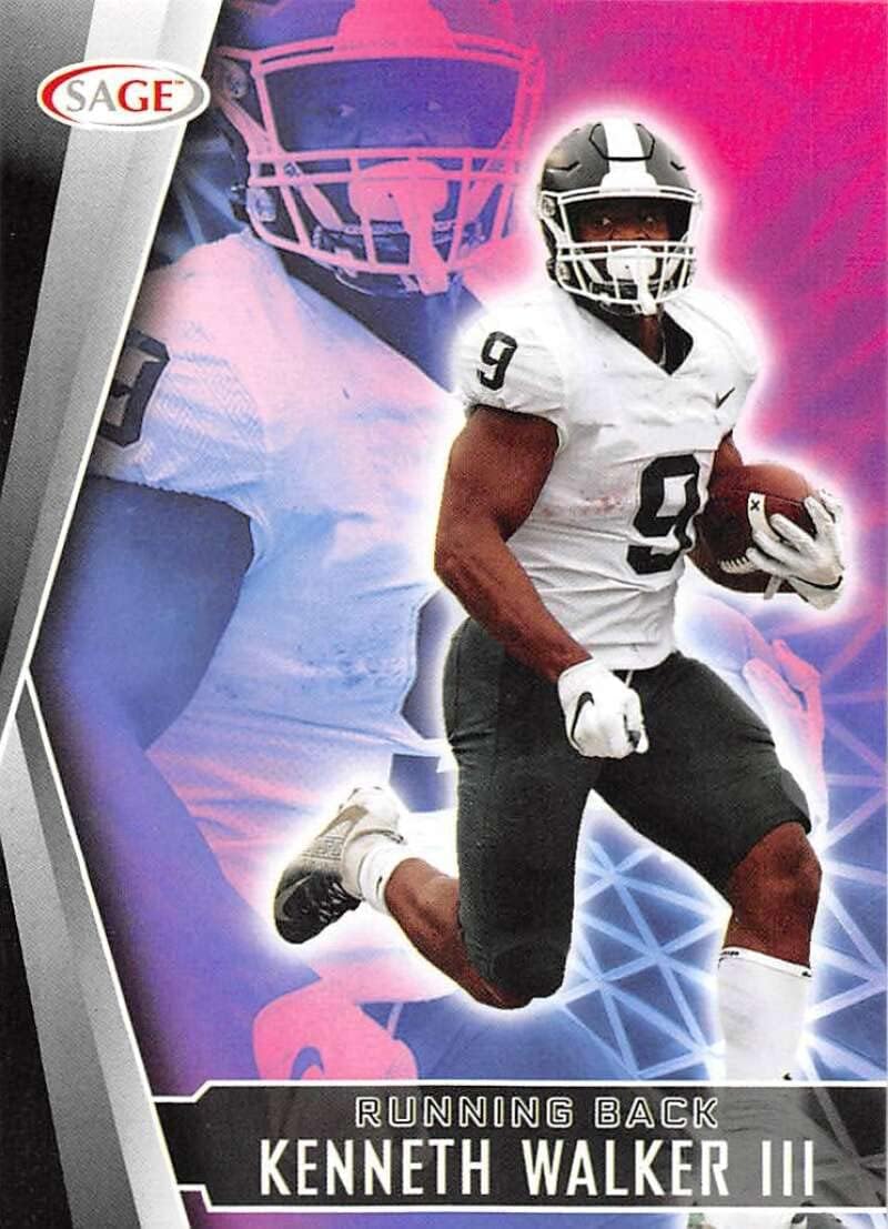KENNETH WALKER III RC 2022 Sage Low Series #32 ROOKIE/Pre-ROOKIE NM+-MT+ NFL Football