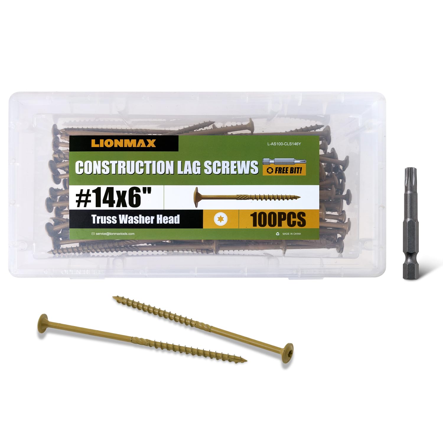 LIONMAX Lag Screws - 3 Inch, 50 PCS -31