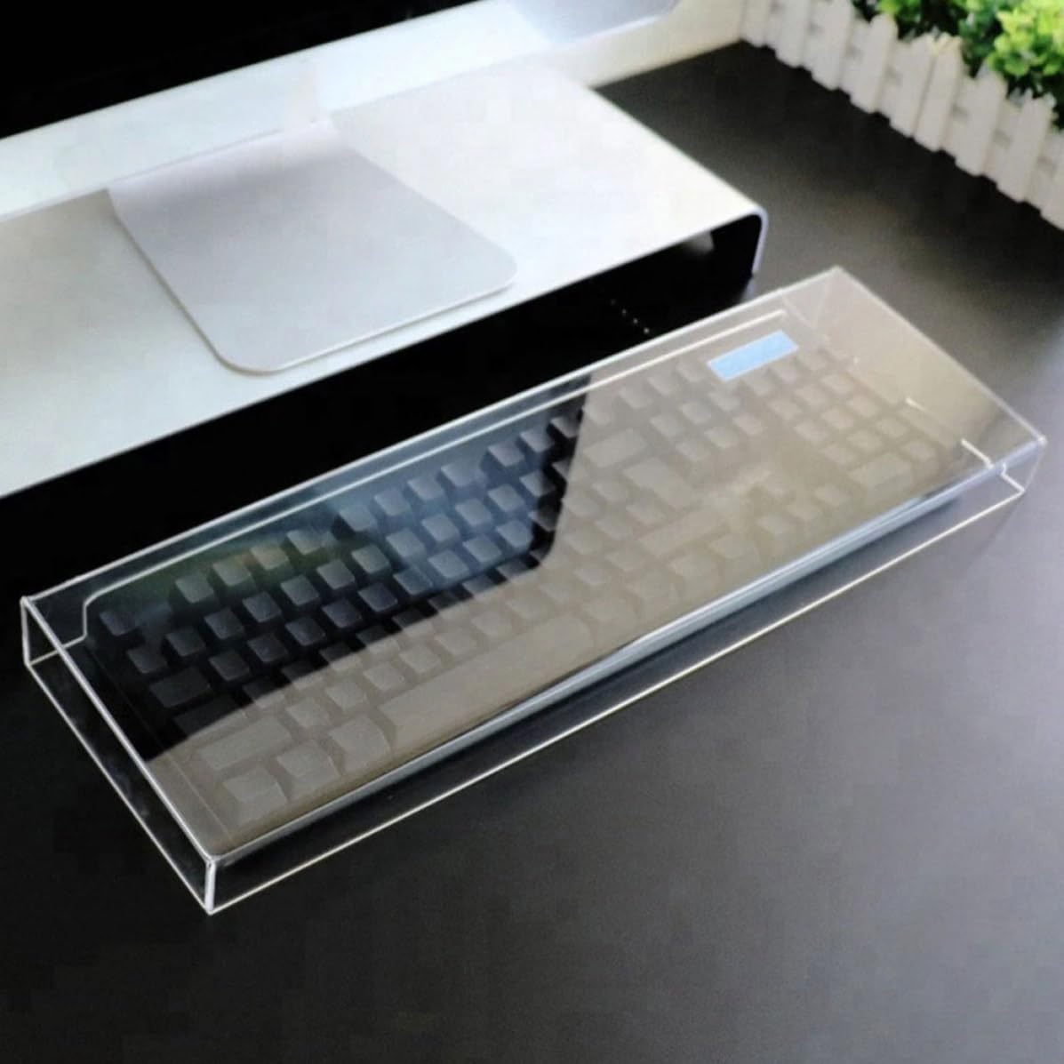 Transparente Tastaturschutzhülle Staubschutz für Acryl mit Desktop