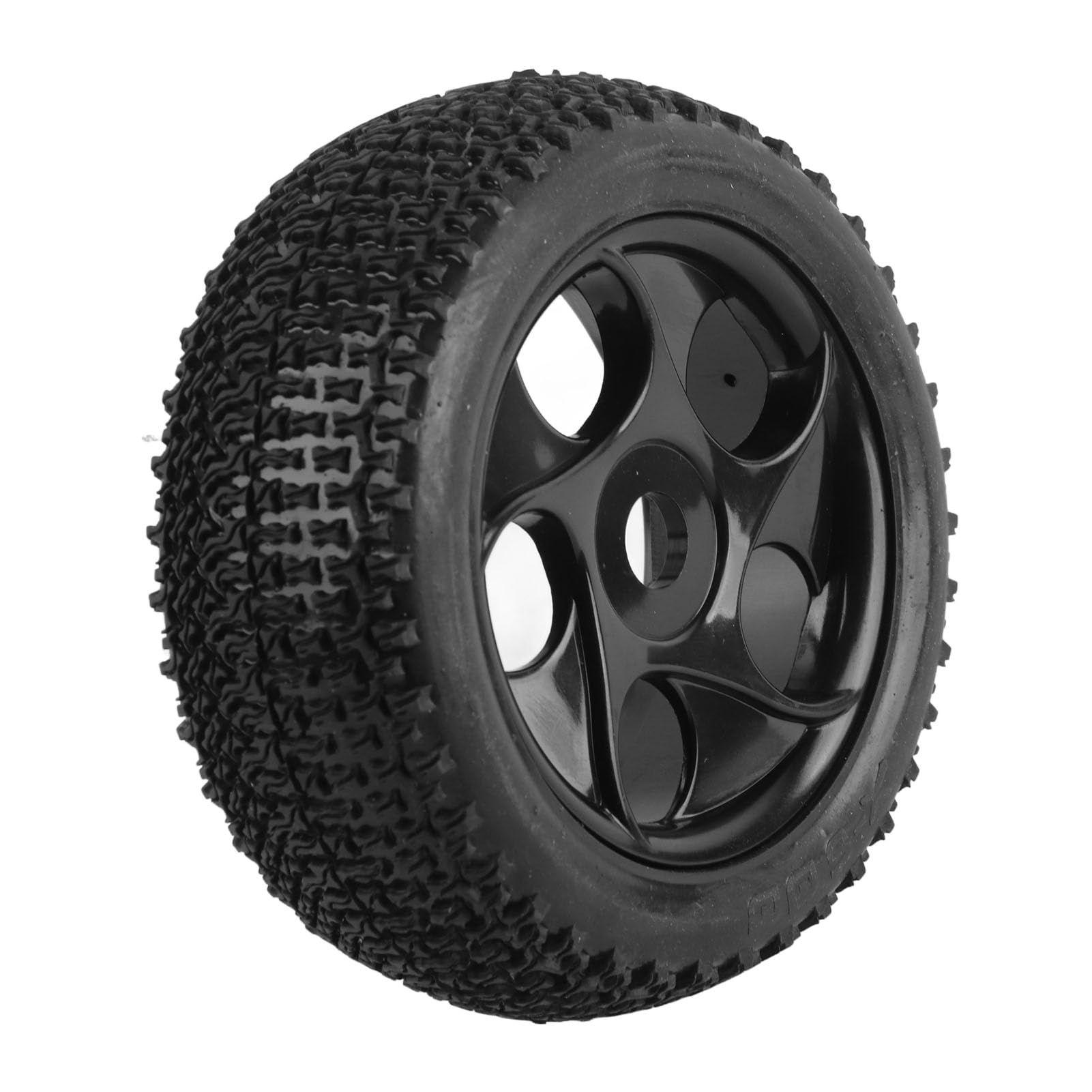 RC Short Course opony do samochodów ciężarowych koła 4 szt. Trwałe gumowe opony zestaw wymienny do TRAXXAS SLASH 1/10 czarny 11cm średnica (Czarny)