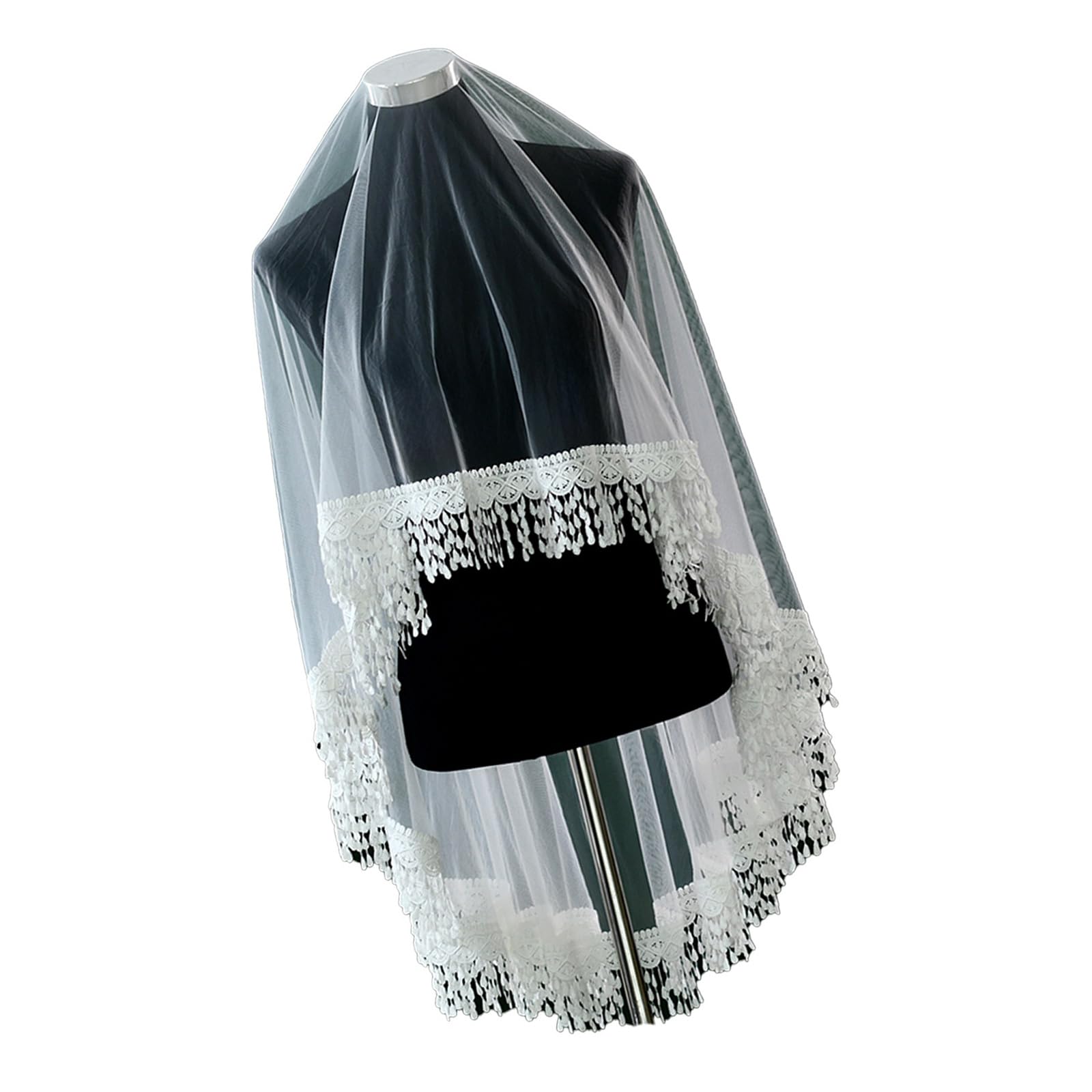 Elegante fiore abbellito veli da sposa delicati nappe tulle veli da sposa per cerimonie nuziali sofisticato copricapo da sposa