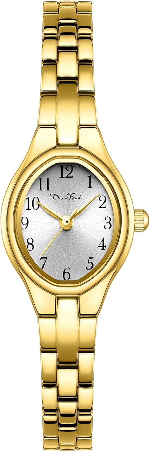 Diaofendi Small Gold Bracelet Watches Vintage Ladies Quartz Wrist Watches Stainless Steel Band,Waterproof. - Image 4