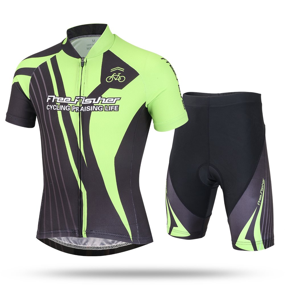 Maillot de Ciclismo Conjunto de Camiseta de Bicicleta + Pantalones Cortos Transpirable para Niños Niñas