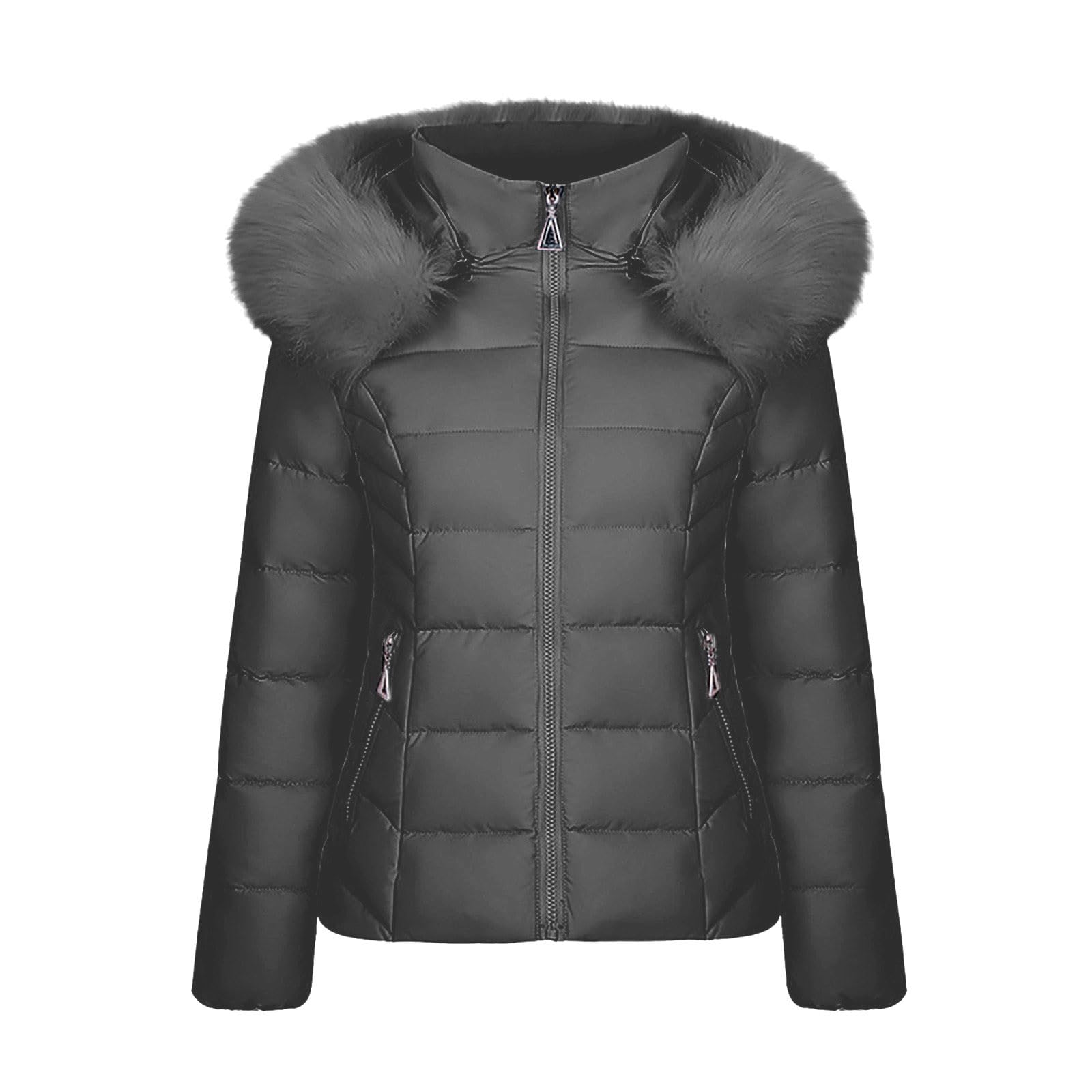 Veste matelassée à capuche pour femme Manteau d'extérieur chaud idéal escapade - 3