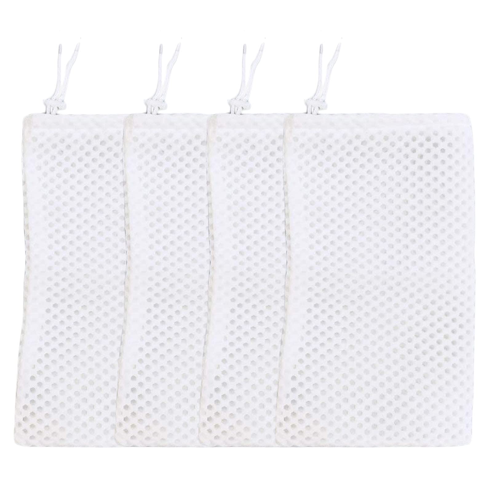 KUTAWILAR Filter Socks 4 Inch Opening by 7.1 Inch Long, 3D Honeycomb Design Filter Bags, Small Filter Media Bag, Drawstring Aquarium Filter Sock (4" x