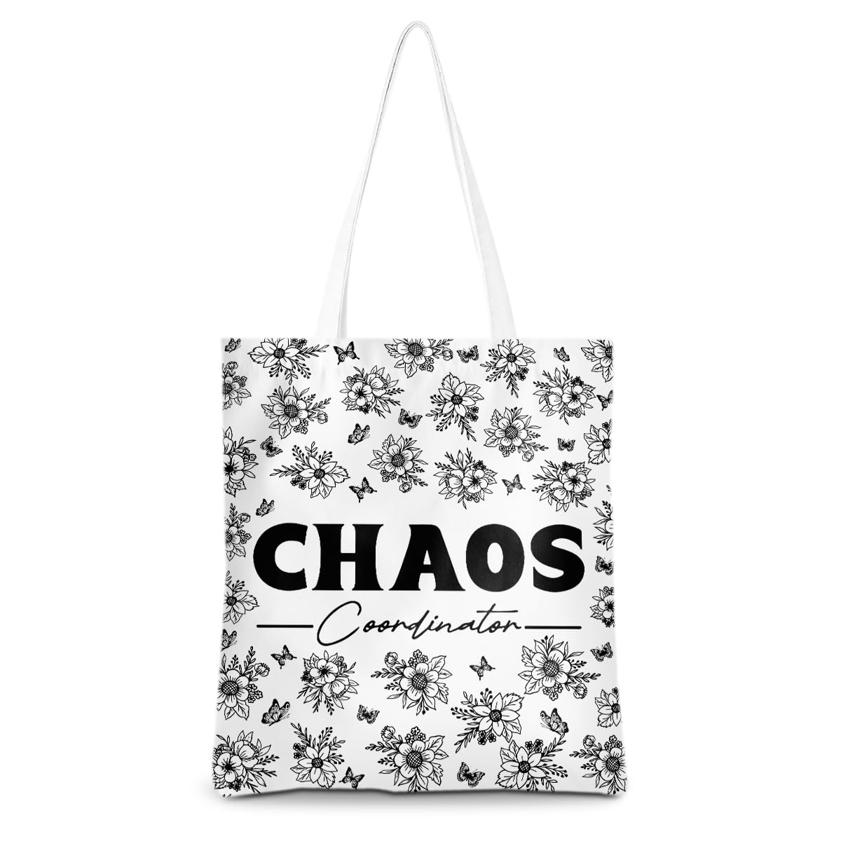 Leadership Boss Lady Chaos Coordinator Librarian Dance Teacher Supervisor Appreciation Gifts Tote Bag Reusable Grocery Bags