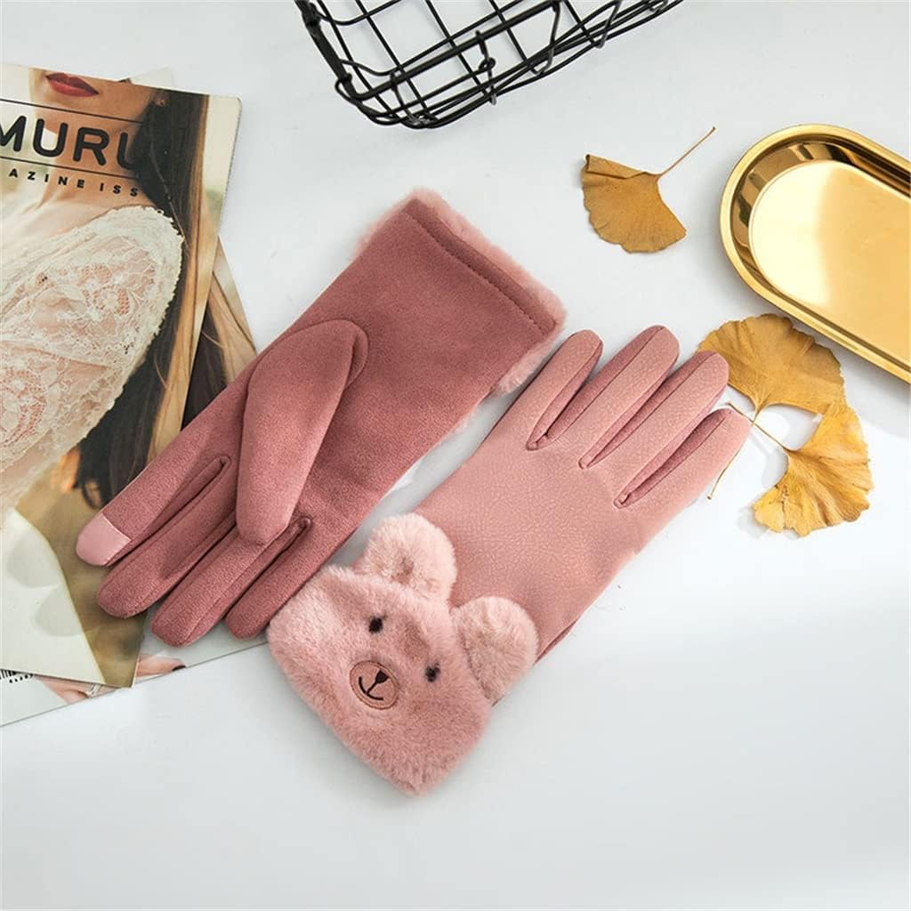Women Winter Waterproof Keep Warm Touch Screen Gloves Japanese Cute Lovely Cartoon Plush Female Thicken image 4