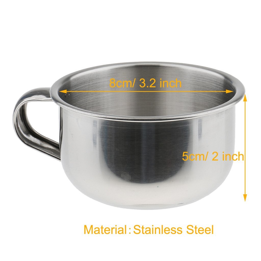 Silver Shave Bowl - Stainless Steel