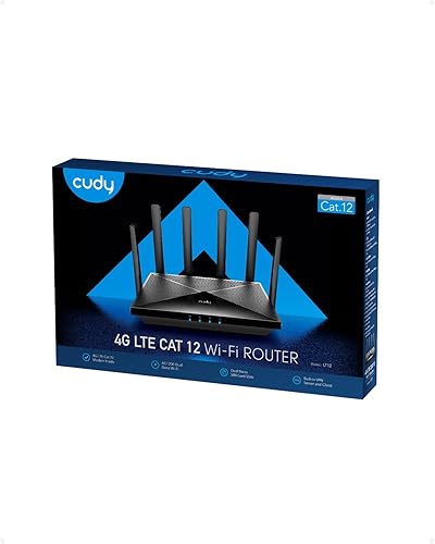 Miniatura 11 de Cudy Enrutador WiFi 4G LTE Cat 12, enrutador de módem LTE, chipset Qualcomm, router celular Dual SIM 4G, WiFi de doble banda AC1200, 4 puertos