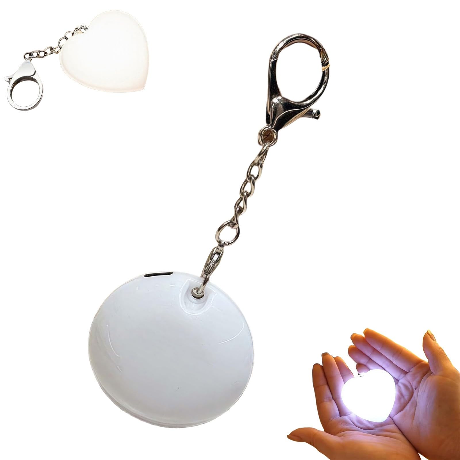 Touch Sensing Light, Sensing Light Purse Lights for Women, LED Automatic Glow Lights, Heart Bag Lamp with Motion Sensor, Rechargeable Handbag Mini Flashlight (C) — image 1