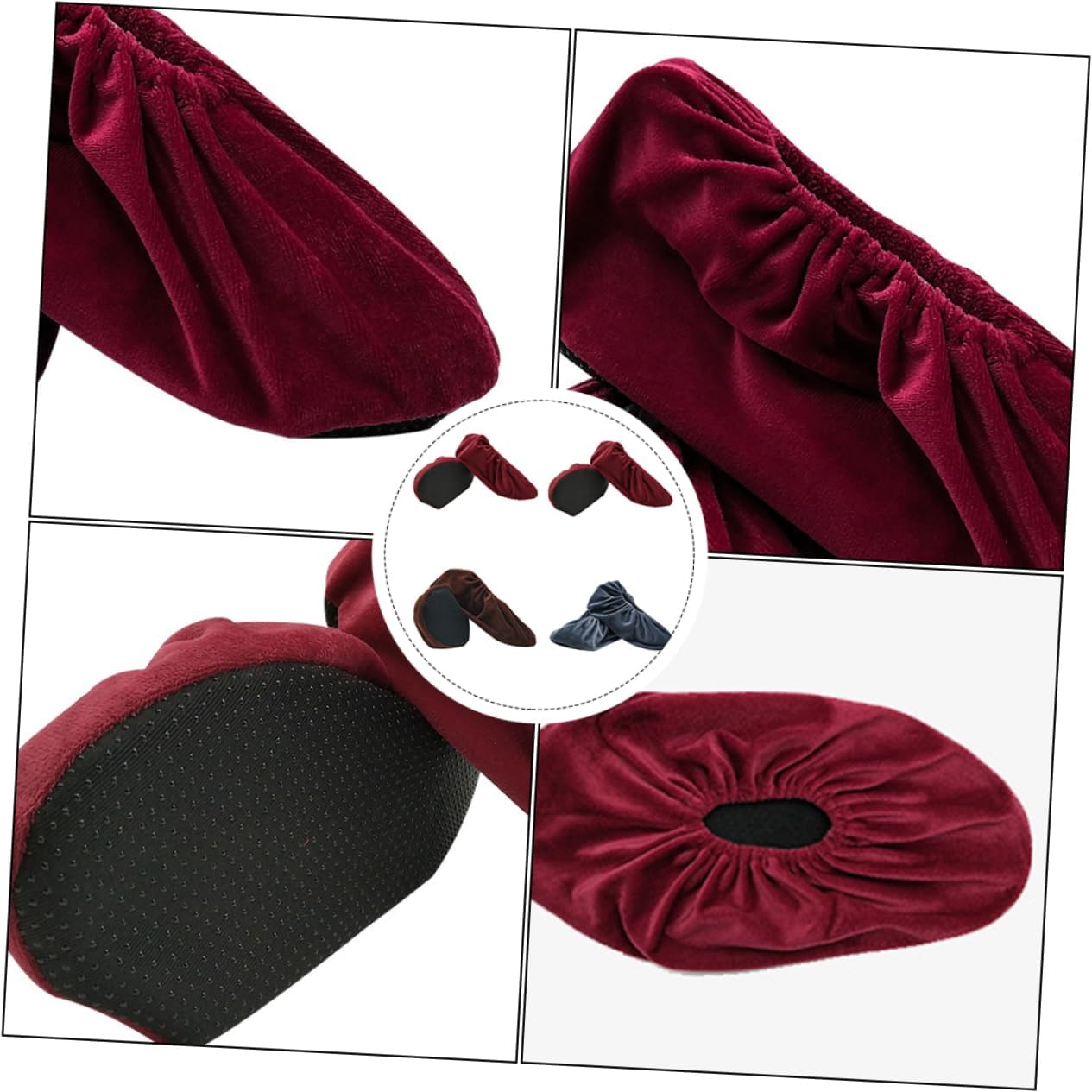 LIFKOME 4pairs Boys and Girls Shoe Covers Breathable Non- Thickening Design for Indoor Use Random and Reusable Lint Covers for Boy Girl Footwear