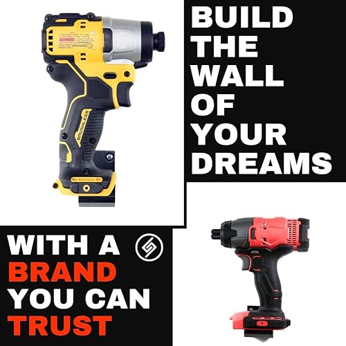 Miniatura 9 de Spartan - Soporte para batería DeWalt de 20 V, 1 soporte, 3 ranuras para batería, estante de almacenamiento de montaje en pared para baterías,