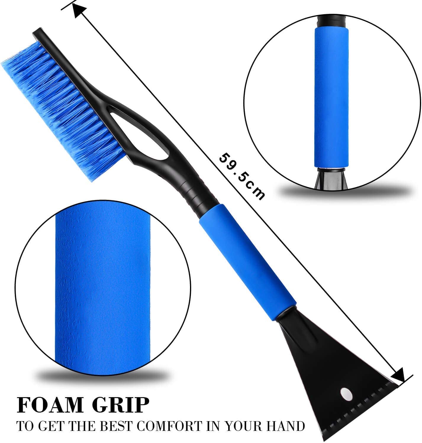 Skrobaczka do lodu i szczotka do śniegu 2w1 z antypoślizgowym uchwytem miękkim Car Windscreen Cleaner Snow Remover i De-icer DIY Tool