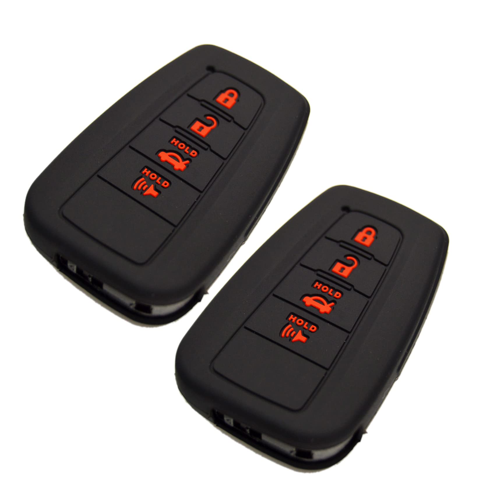 Rpkey Silicone Key Fob Cover - Protective Case For Toyota Keyless Entry Remotes (Avalon, Camry, Corolla, Highlander, Prius, RAV4, Venza)