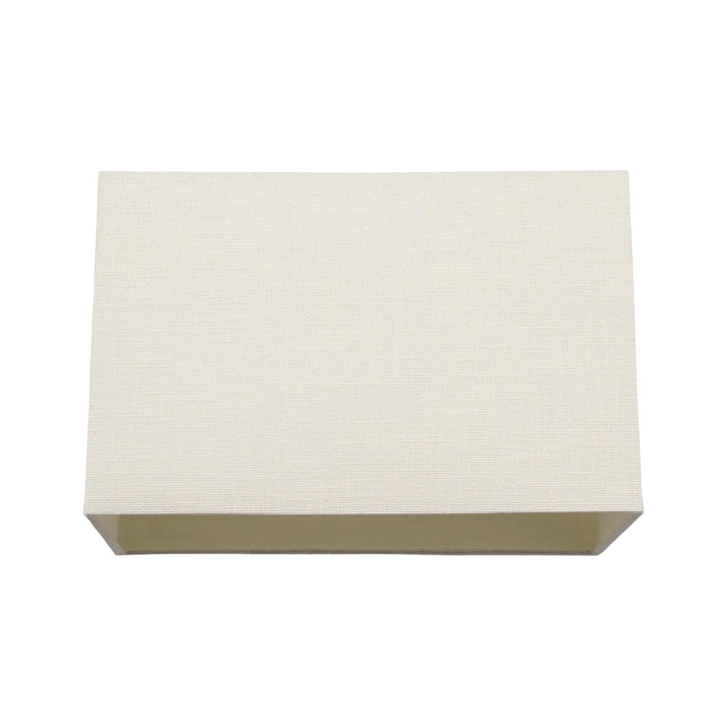 Happy Homewares Cream Large Rectangular Linen Fabric Lamp Shade For Table And Floor Lamp Bases