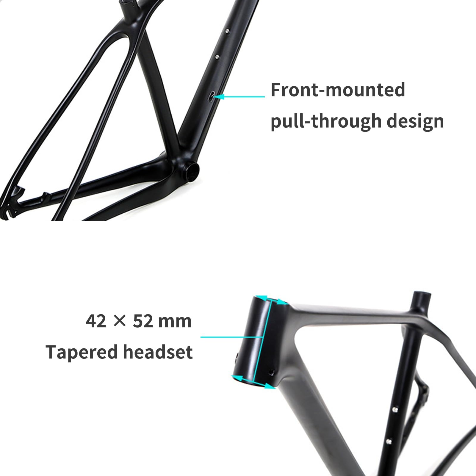 Full Carbon Fiber Bike Frame 27.5er 29er Mountain Bike Frames 15.5''/17''/19'' Disc Brake Quick Release Rear Spacing 135X9mm Routing Internal
