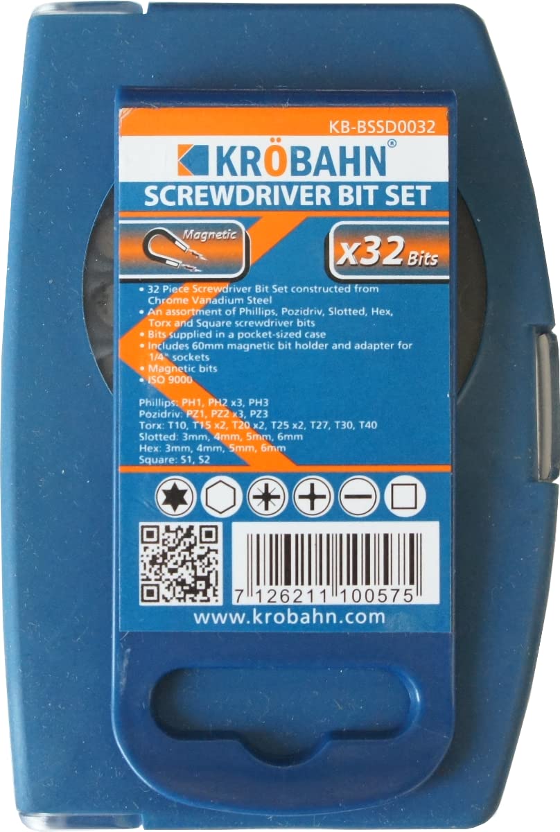 Krobahn Adapter & Screwdriver Bits Set 31Pcs