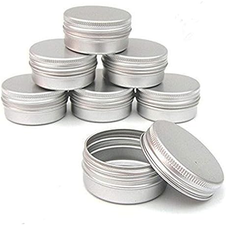 3 oz Travel Jars - 6 Pack Screw Top Metal Tins for...