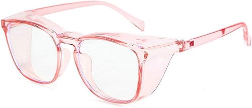 Anteojos de seguridad para mujer, antiniebla, con bloqueo de luz azul y de rayos UV400, protección lateral, 2 unidades