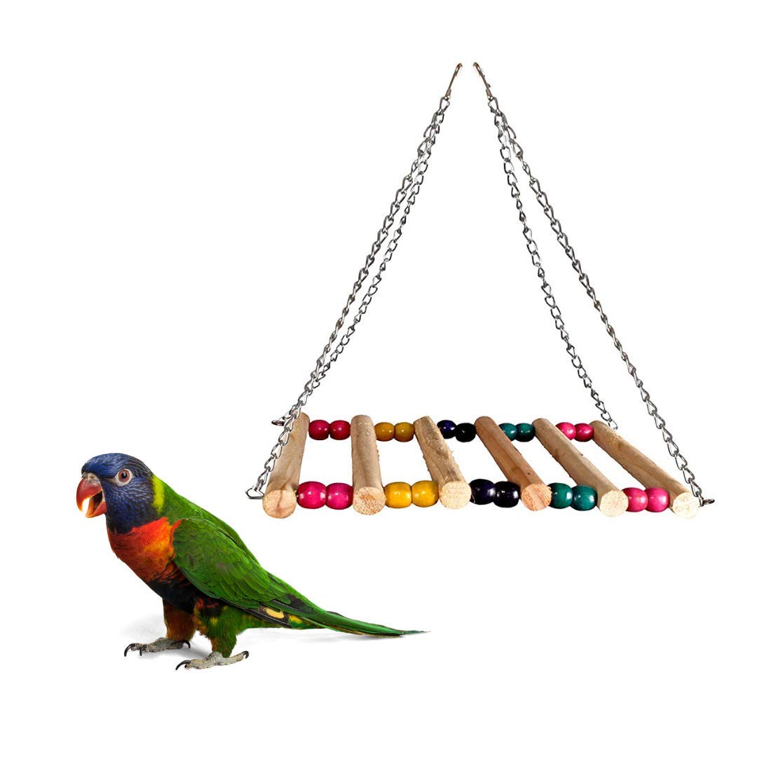 Taiyo Pluss Discovery Bird Toys, Bird Wooden Hanging Ladder Suitable for Cocktails, Conures, Macaws,Parrots,Cockatoo (B081QFHNGS) Amazon Price History, Amazon Price Tracker
