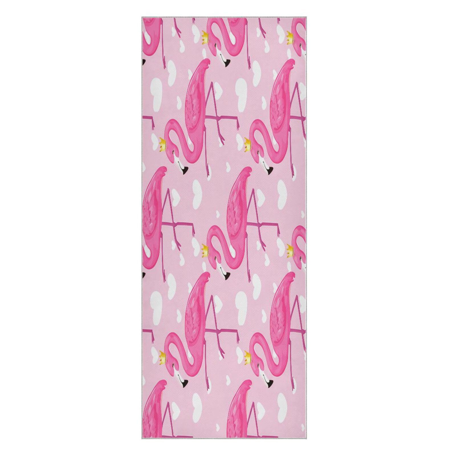 BURSTDDY Flamingos Hot Yoga Towel Absorbent Non Slip Yoga Mat Towel