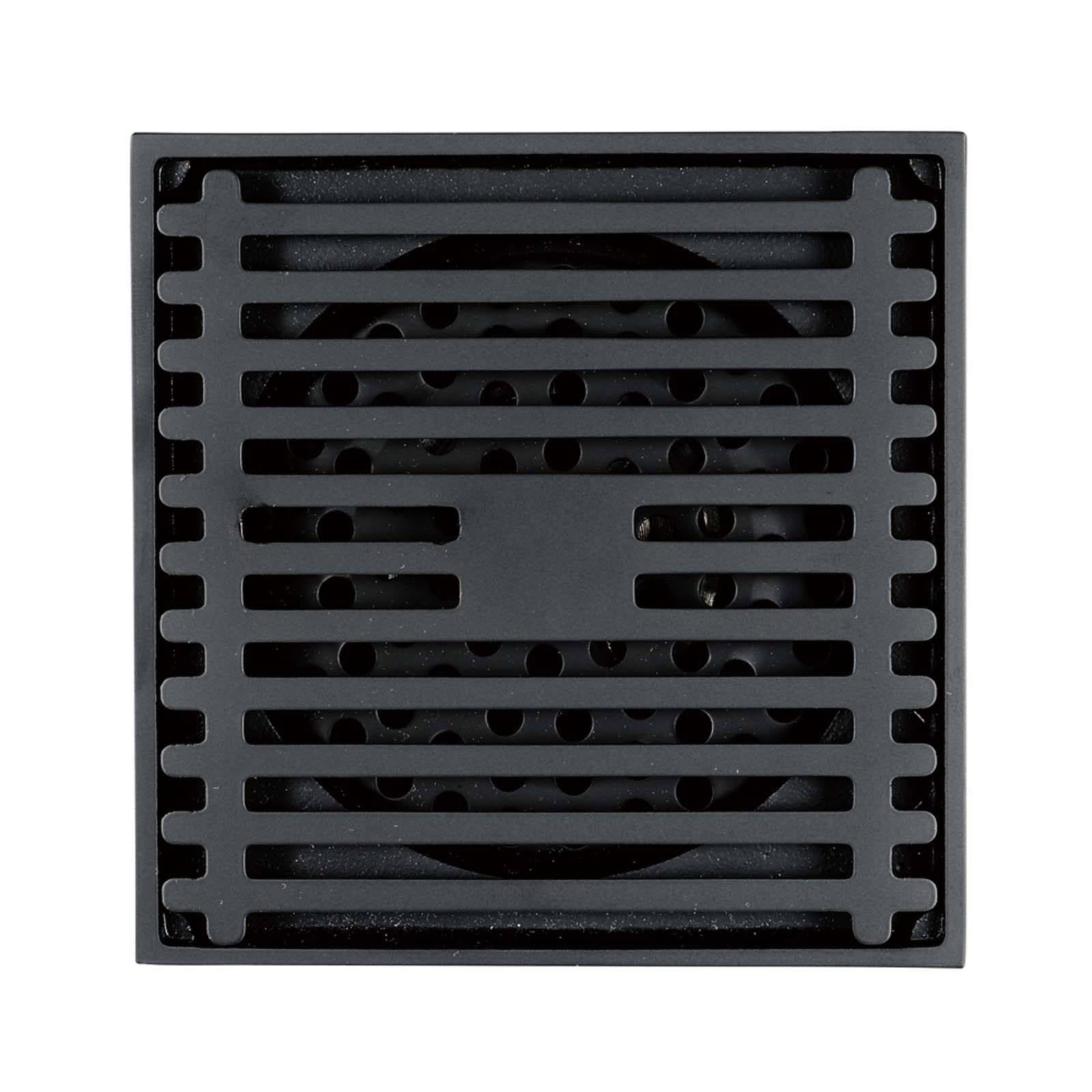 Bonde Douche Simple Siphon Douche Laiton Bonde de Douche Carré Bonde Douche Extra Plate 100 * 100mm Siphon de Sol Anti-Odeur Convient pour Cuisine, Salle de Bain