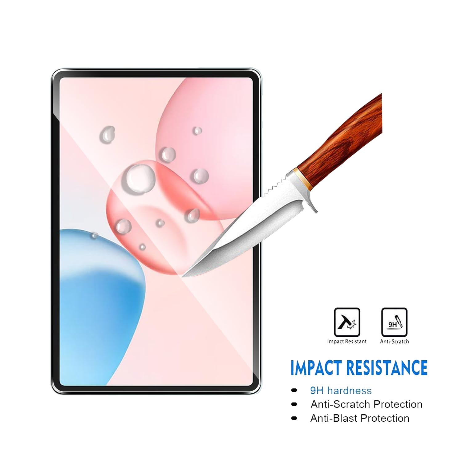 Pellicola Protettiva Vetro Temperato per Honor Pad 10/9 Lenovo Idea Tab Plus 2025 12,1" Anti Graffio Trasparente 0,33mm