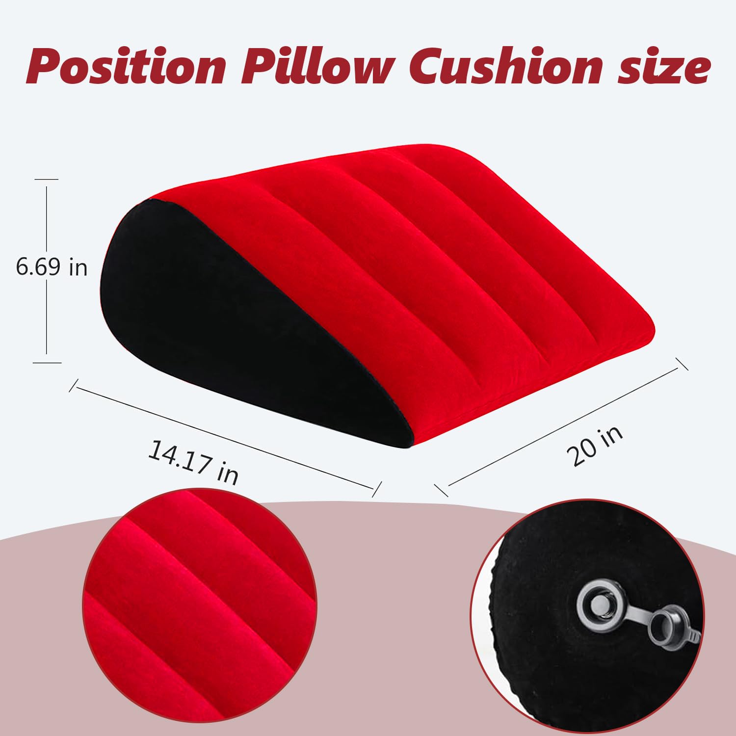 Coussin lombaire érotique, meuble gonflable pour positions intimes, coussin de positionnement pour le plaisir en couple, support profond, rampe érotique et accessoire sensuel pour hommes et femmes.