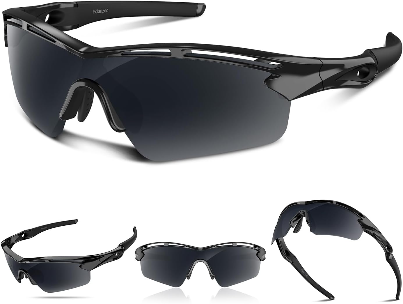 Rosemal Sports Sunglasses Polarized Cycling Sunglasses Running Driving Fishing Hiking for Men Women UV400 TAC TR90 - Image 9