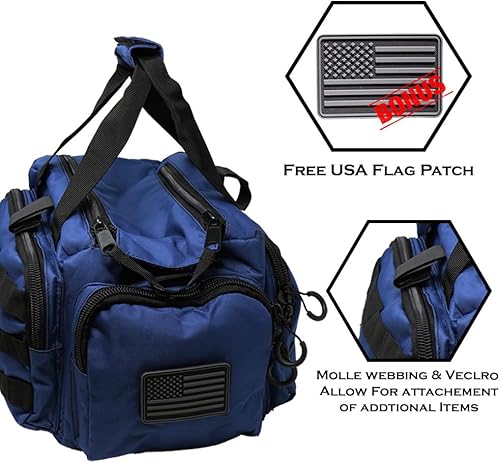 Miniatura 10 de Exos Bolsa táctica de rango – Bolsa de rango de tamaño mediano para disparar – Estuche de pistola para pistolas, bolsa de munición, bolsa de rango