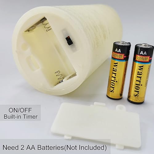 Miniatura 6 de Juego de 3 velas sin llama parpadeantes (3 pulgadas de profundidad x 4 pulgadas de alto, 5 pulgadas de alto, 6 pulgadas), velas LED de cera real