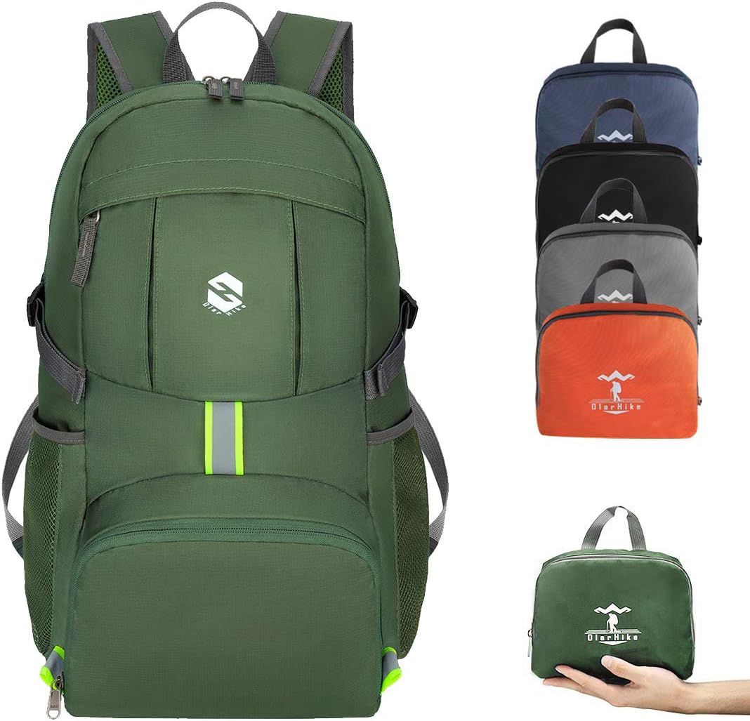 OlarHike Hiking Travel Backpack, Packable Lightweight Camping Backpack for Men Women