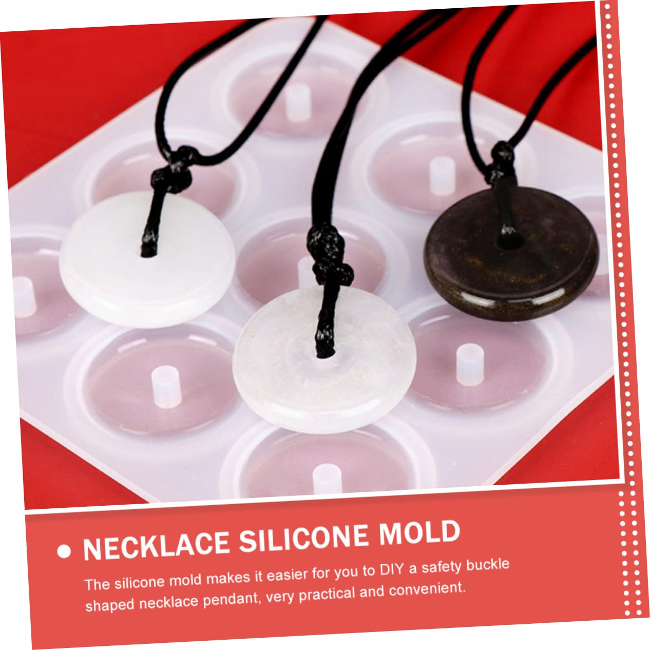 4 Set Mold Silicone Flessibile Per Pendenti Collana Per Creazioni Fai Da Te Per Gioielli E Decorazioni 2 Pezzi*4