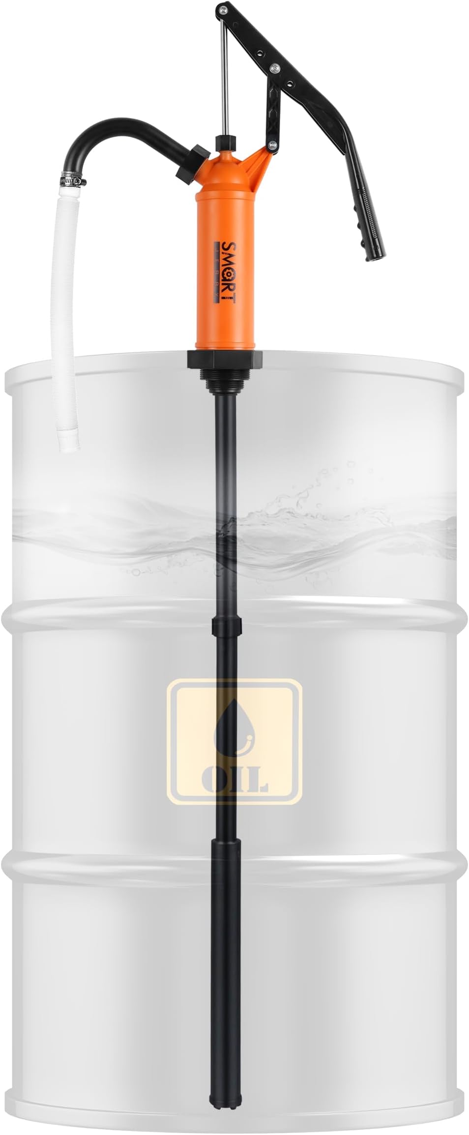 SMART JERRY - 55 Gallon Drum Pump for DEF | DEF Pump for 55 Gallon Barrel | 9-14 oz per Stroke Lever Action Design​ | Fits 5-55 Gallon Drums/Barrels with 1-1/2" or 2" NPT Thread