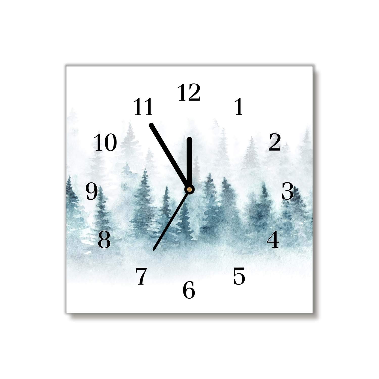 Horloge Murale 30x30 Verre Trempé Tulup Décoration Noël Haut de Gamme