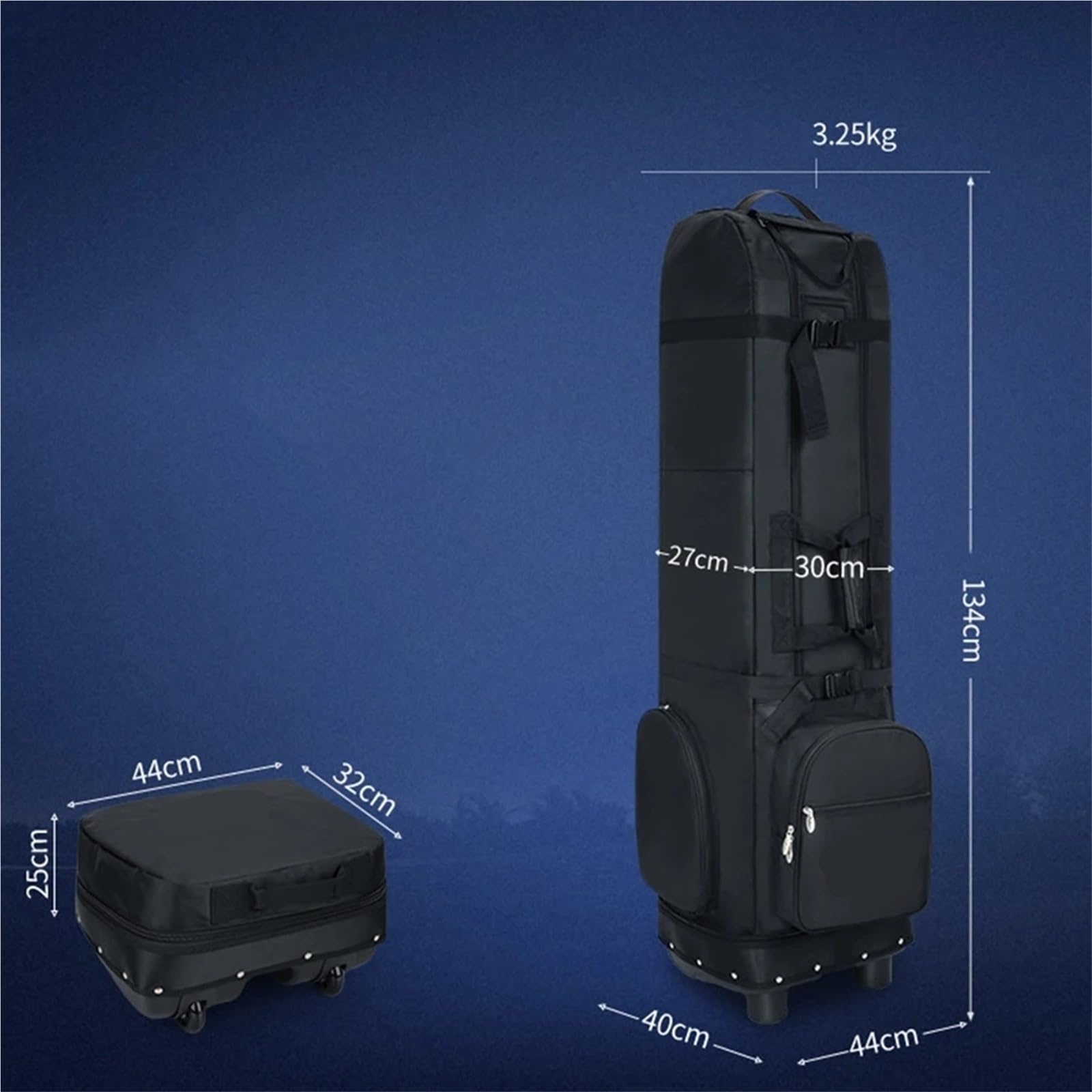 Abdeckung Golfbag Faltbare Golf-Luftfahrttasche, Flugzeug-Balltaschen, wasserdichte Reise mit Rädern, Flugzeugsendung