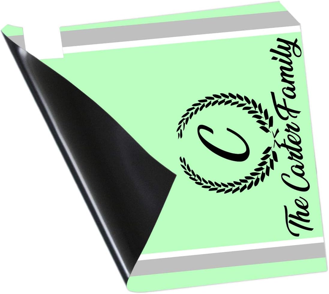 VWAQ Customized Monogram Mailbox Covers Magnetic - Personalized Mailbox Decor - PMBM4 (Green)