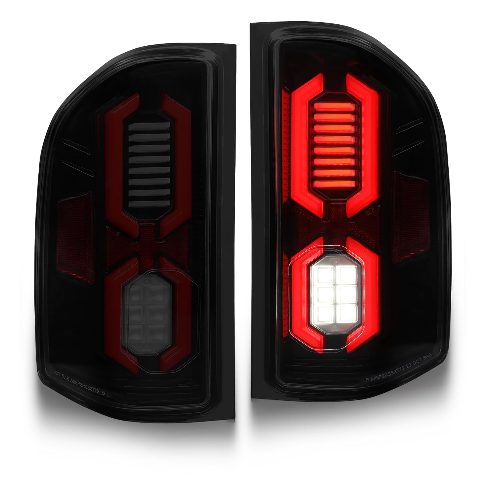 Photo 1 of MAYELLO Smoked Black Full LED Tail Lights fit for 2007–2013 Chevy Silverado 1500, 2007–2014 Silverado 2500/3500 Single Rear Wheel, Plug & Play Upgrade Rear Lamps