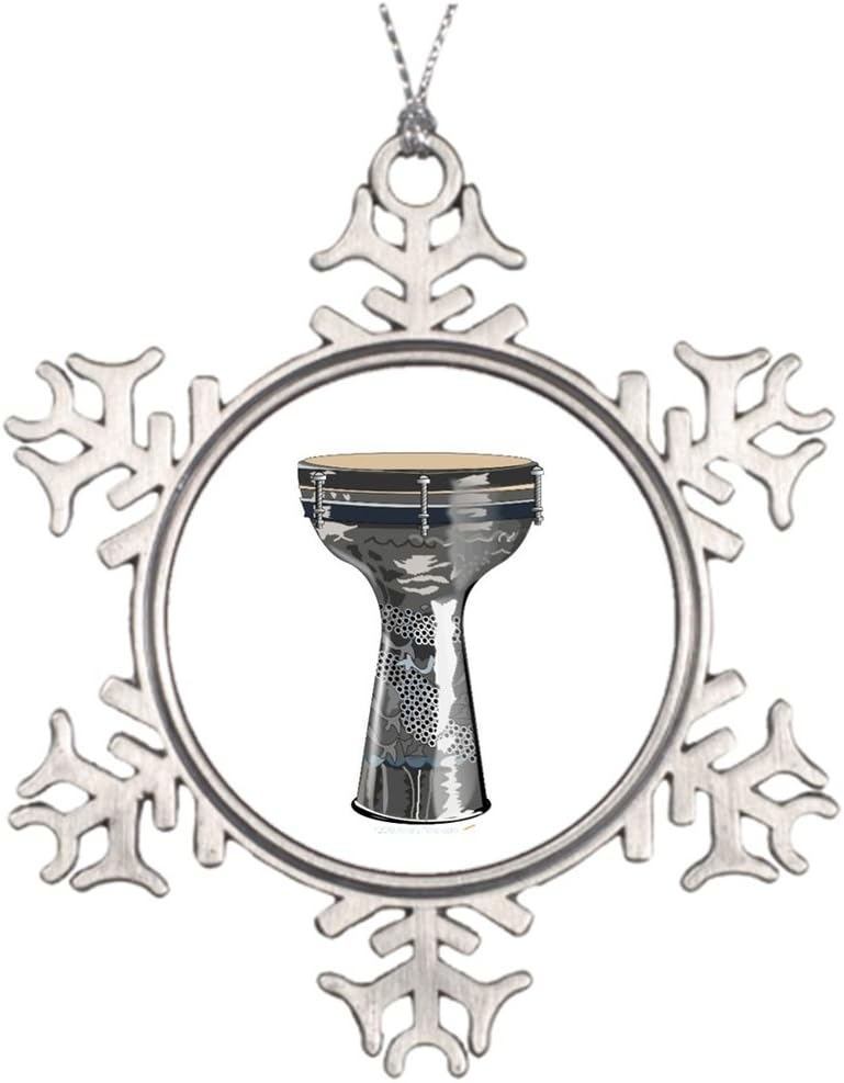 Xixitly Personalised Christmas Tree Decoration Doumbek Drum Darbuka Tombak Toubeleki Darbuka Anniversary Snowflake Ornaments