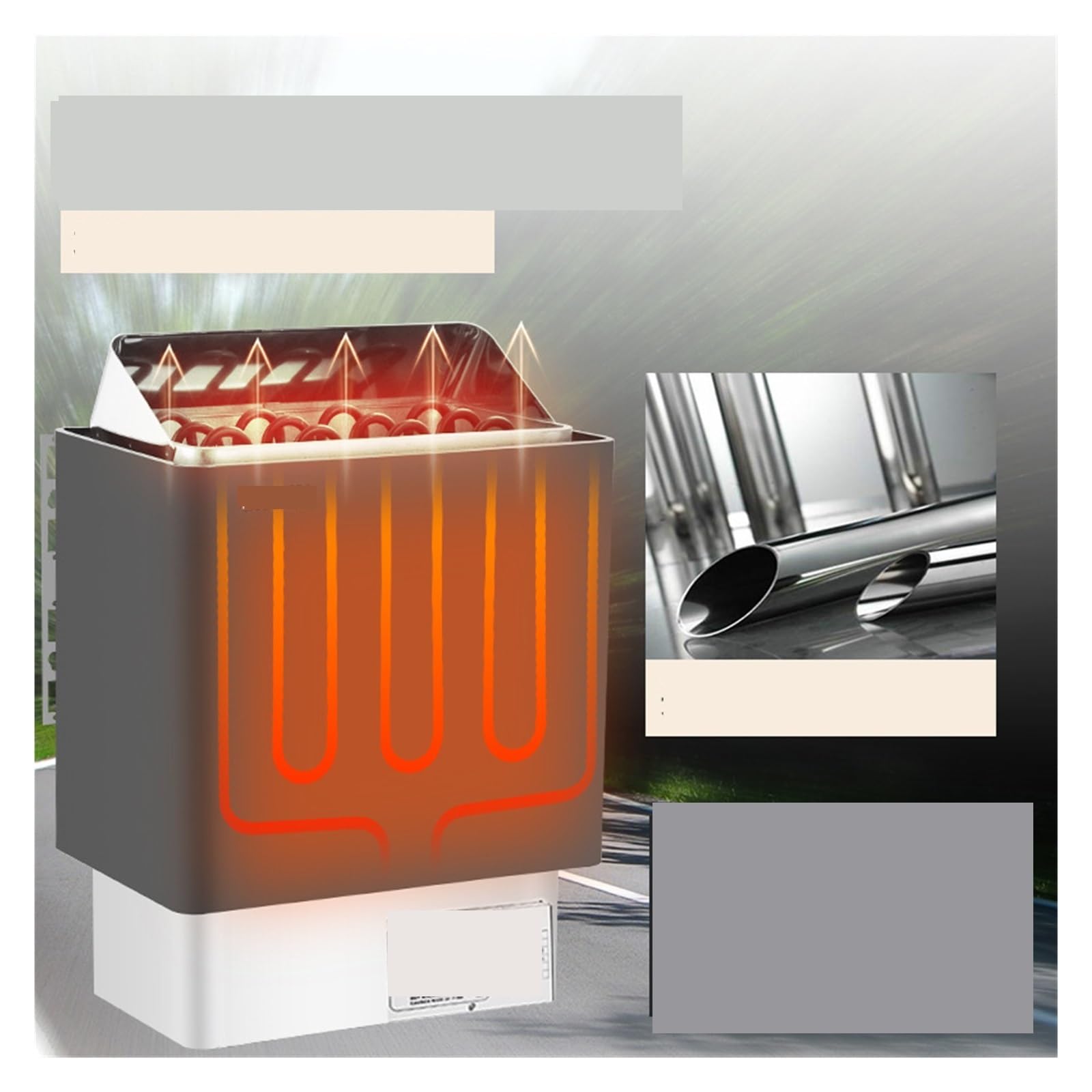 Piec do sauny, Sauna, sauna, piec, domowy, mały, ze stali nierdzewnej, piec parowy, ogrzewanie, sprzęt grzewczy, sauna sucha, kocioł ścienny, stała temperatura(8K)
