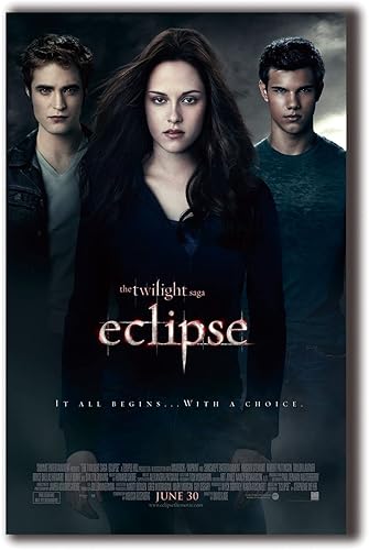 Póster de la película The Twilight Saga Eclipse para decoración del hogar, arte de pared de 11 x 17 pulgadas (11.0 x 16.9 in), regalo sin marco