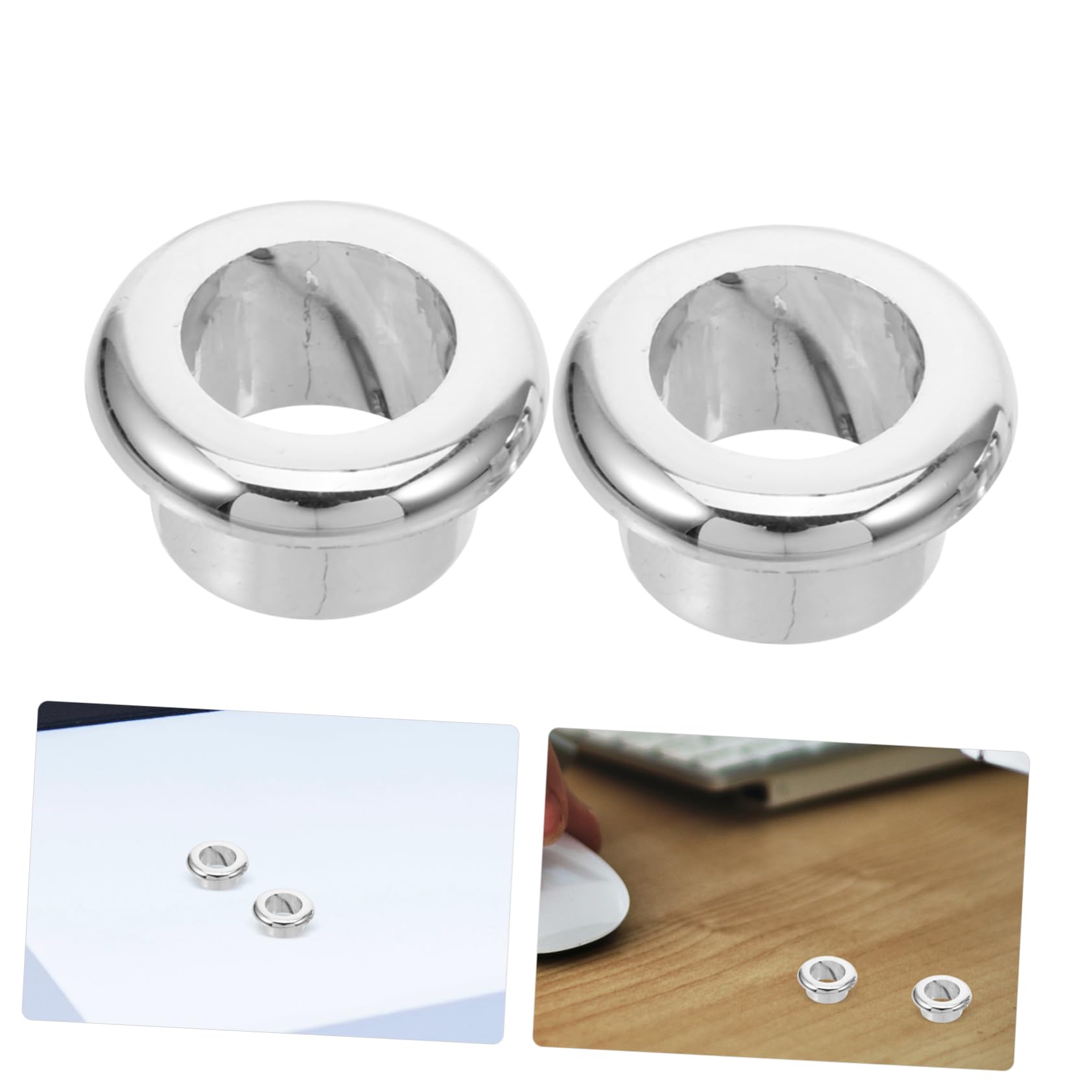 WOONEKY 2pcs Desktop Wire Hole Cover Office Desks Desk Hole Covers for Wires Standing Desk Cable Grommet The Wire